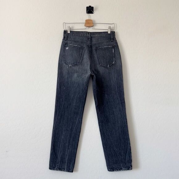 Joe’s Jeans The Honor High Rise Vintage Straight Distressed Black Wash Size 26 - Picture 5 of 9